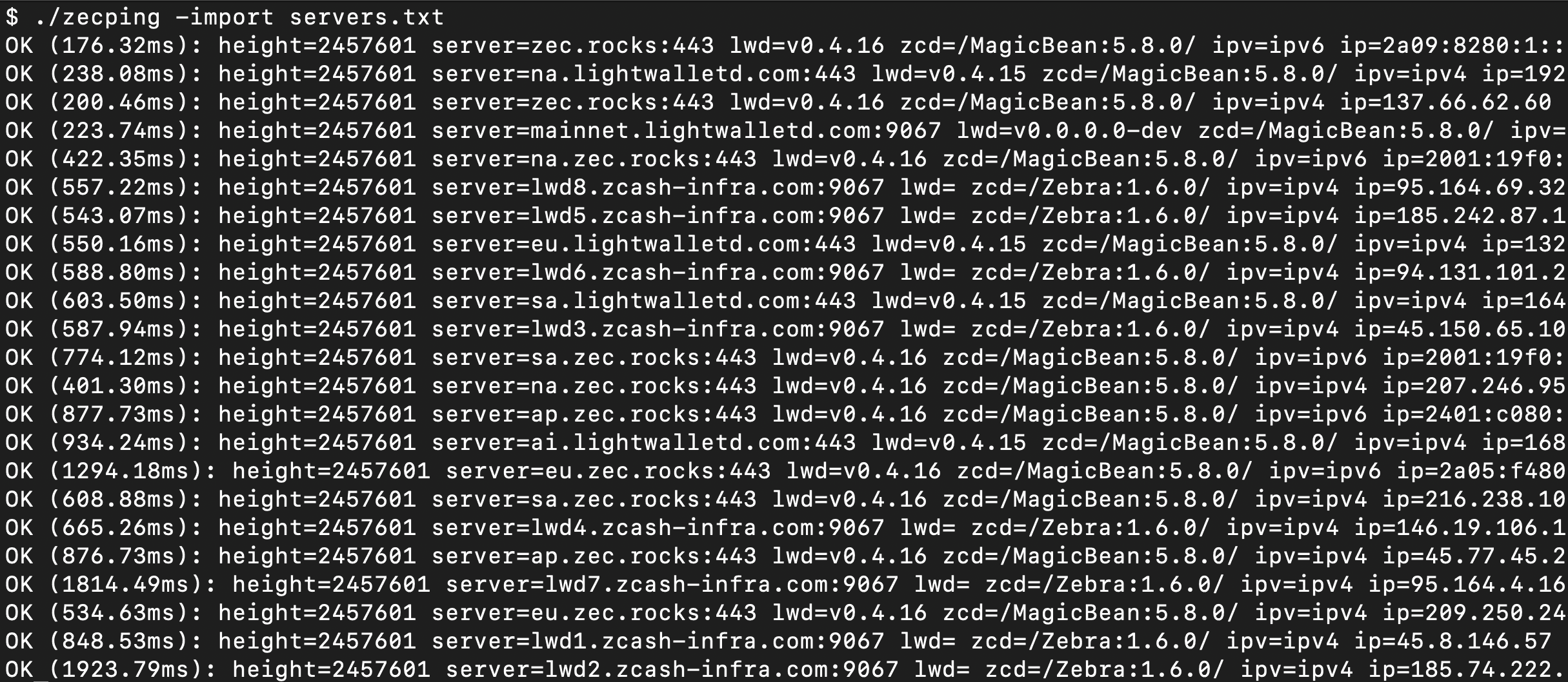 ZECping